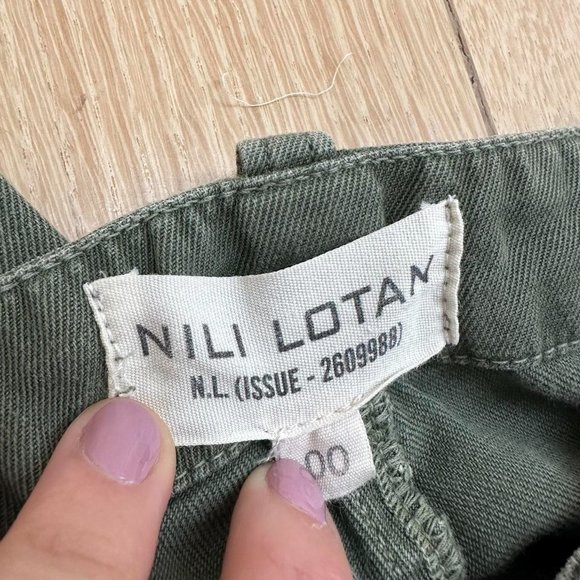 Nili Lotan Luna pants in army green. - Picture 3 of 5